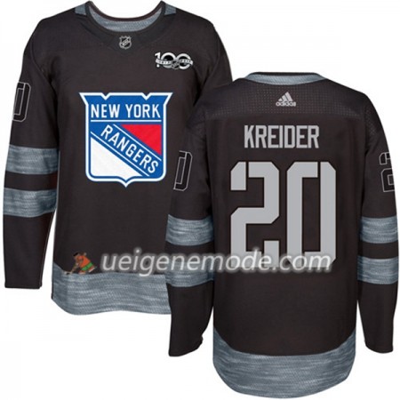Herren Eishockey New York Rangers Trikot Chris Kreider 20 1917-2017 100th Anniversary Adidas Schwarz Authentic